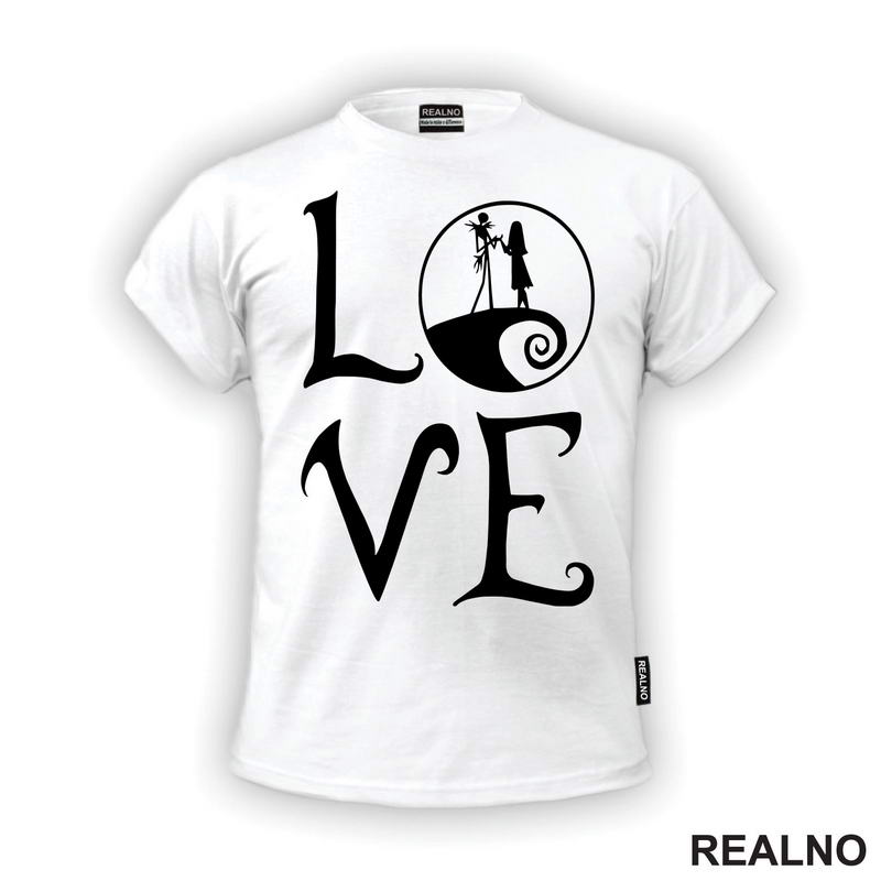 Love - Moon - Jack And Sally - Majica