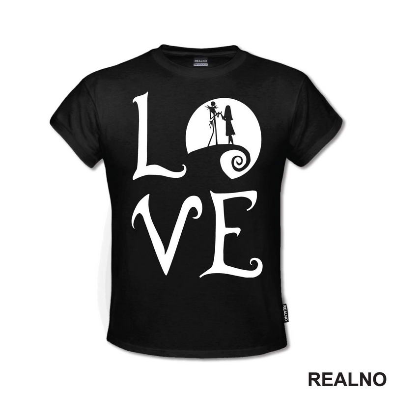 Love - Moon - Jack And Sally - Majica