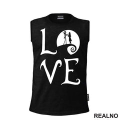 Love - Moon - Jack And Sally - Majica