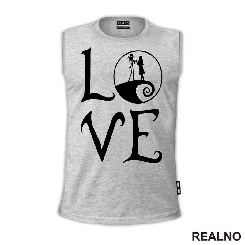 Love - Moon - Jack And Sally - Majica
