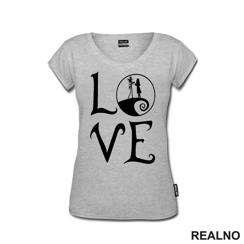 Love - Moon - Jack And Sally - Majica