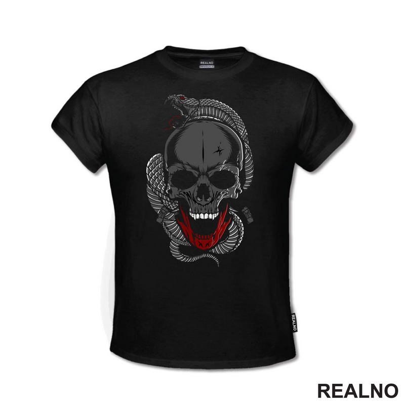 Siva Lobanja - Skull - Art - Majica