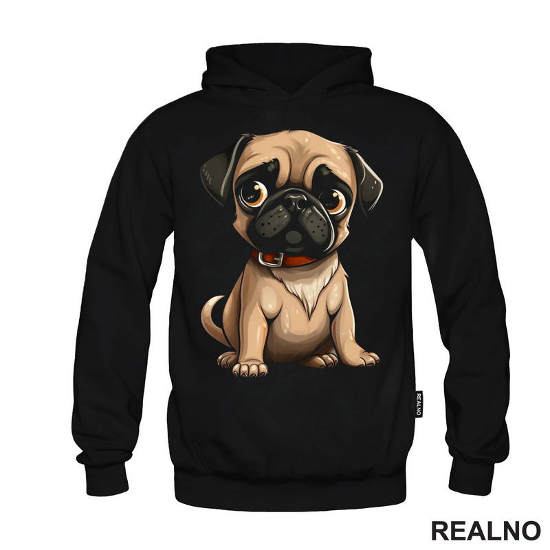 Slatki Mops Sedi - Pug - Pas - Dog - Majica