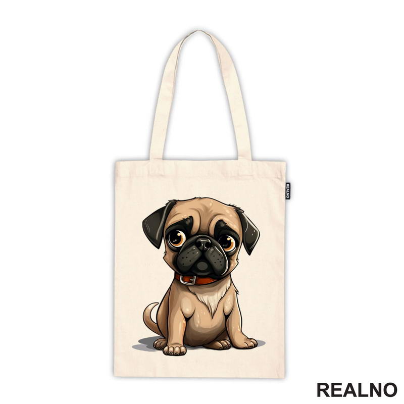 Slatki Mops Sedi - Pug - Pas - Dog - Majica