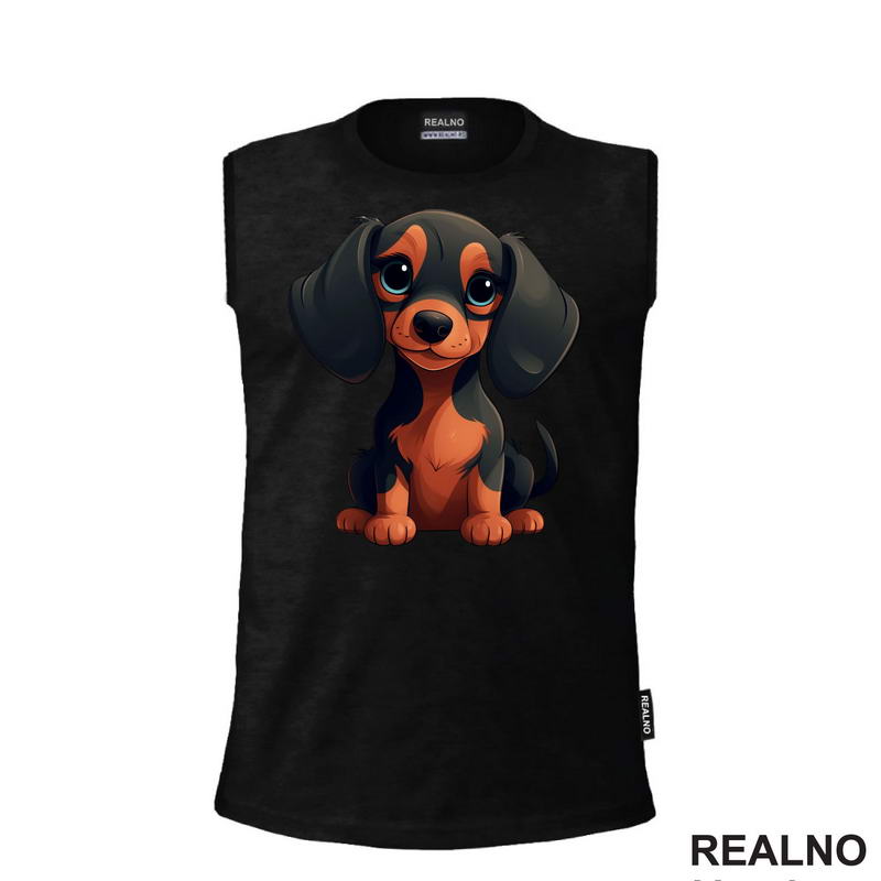 Slatka Jazavičarka Sedi - Pas - Dog - Majica