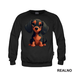 Slatka Jazavičarka Sedi - Pas - Dog - Majica