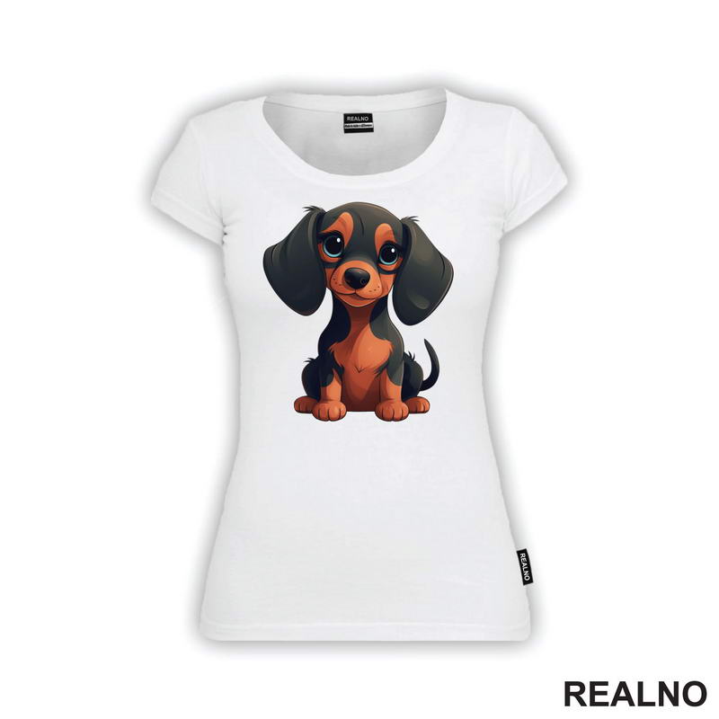Slatka Jazavičarka Sedi - Pas - Dog - Majica