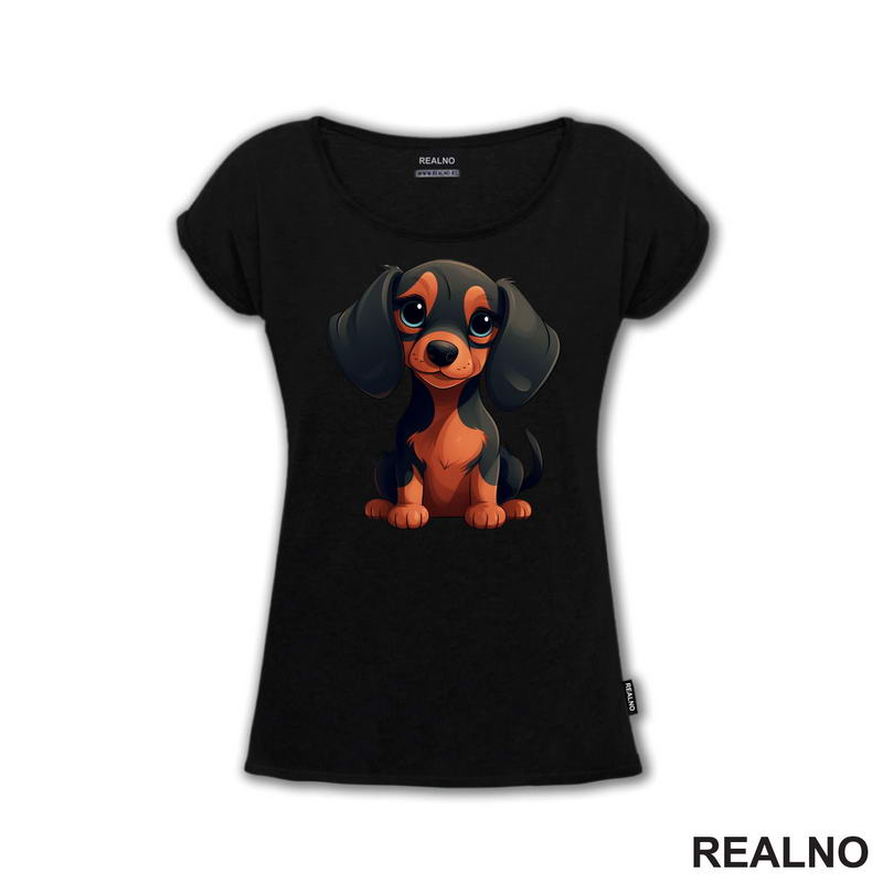 Slatka Jazavičarka Sedi - Pas - Dog - Majica
