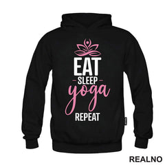 Eat, Sleep, Yoga, Repeat - Roze - Yoga - Majica