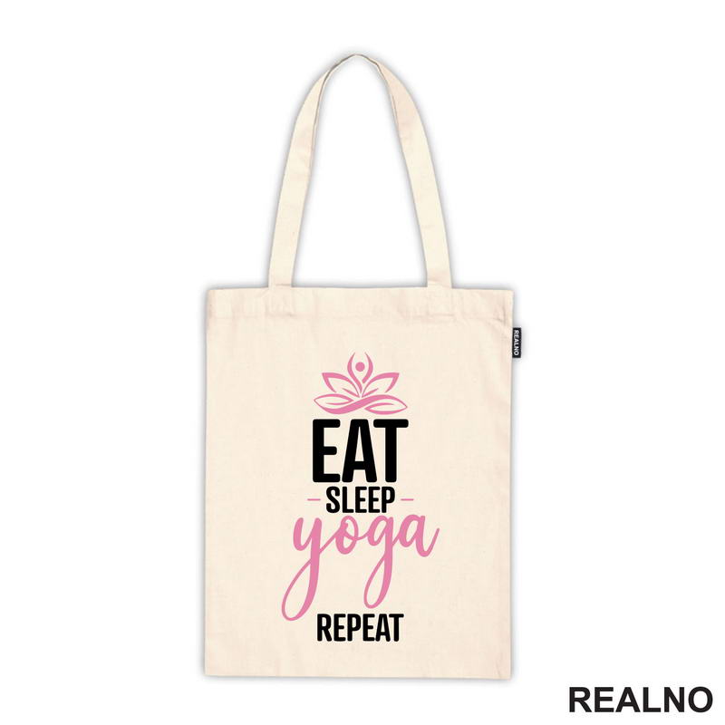 Eat, Sleep, Yoga, Repeat - Roze - Yoga - Majica