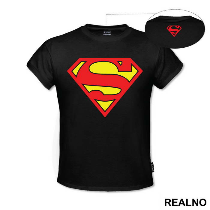Logo - Plain Red And Yellow - Superman - Majica
