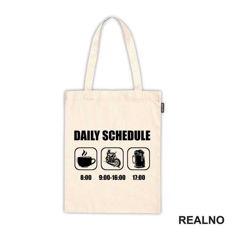 Daily Schedule - Motor And Beer - Pivo I Motor - Majica