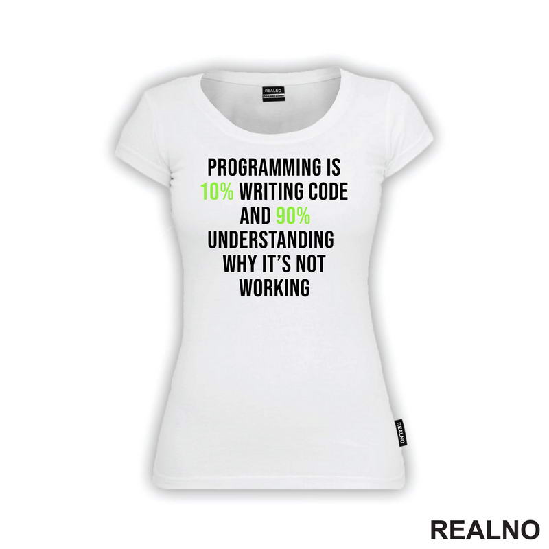 Programming And Writting Code - Geek - Majica