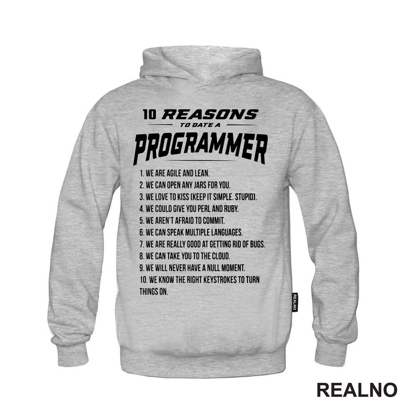 Ten Reasons To Date A Progammer - Geek - Majica