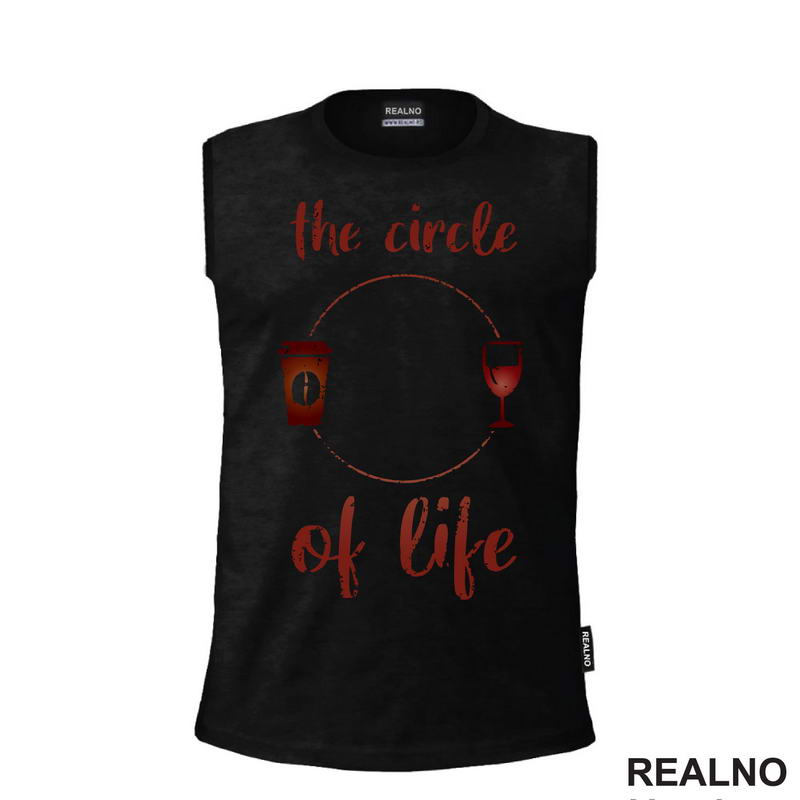 Circle Of Life - Coffee And Wine - Kafa - Majica