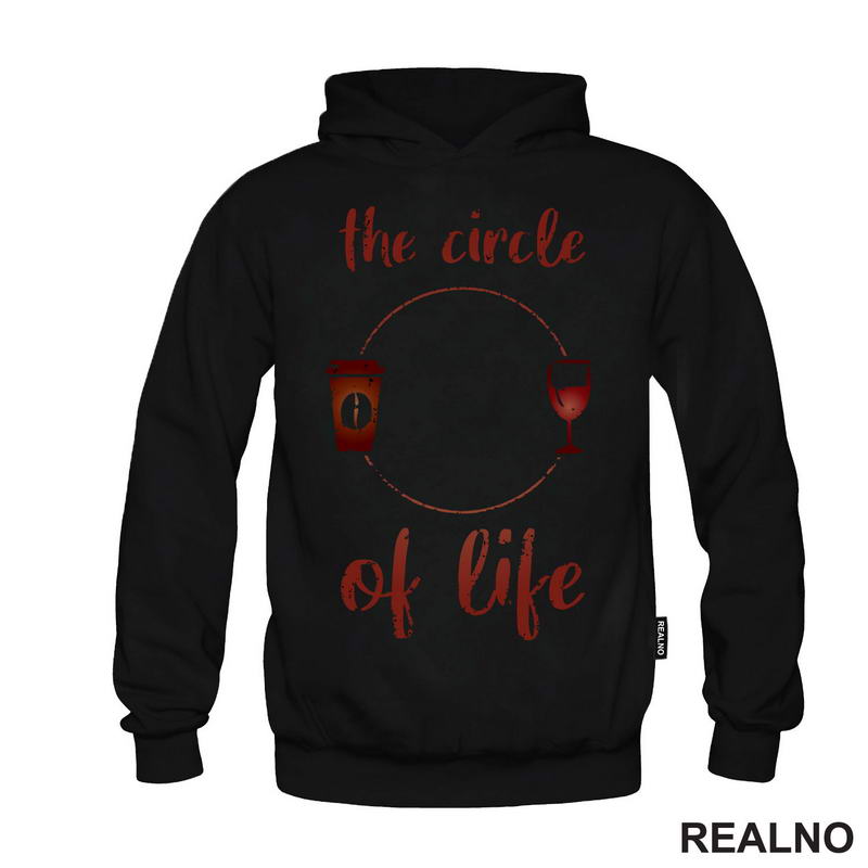 Circle Of Life - Coffee And Wine - Kafa - Majica