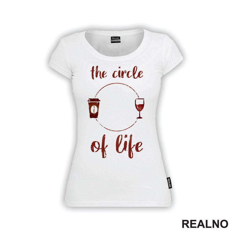 Circle Of Life - Coffee And Wine - Kafa - Majica