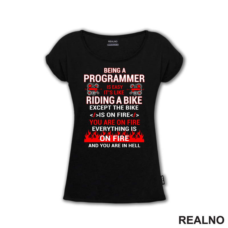 Programming Is Like Riding A Bike - Geek - Majica