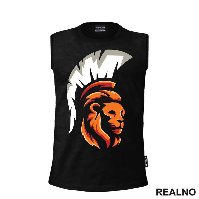 Lav Sa Kacigom Spartanca - Lion - Životinje - Majica