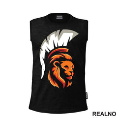 Lav Sa Kacigom Spartanca - Lion - Životinje - Majica