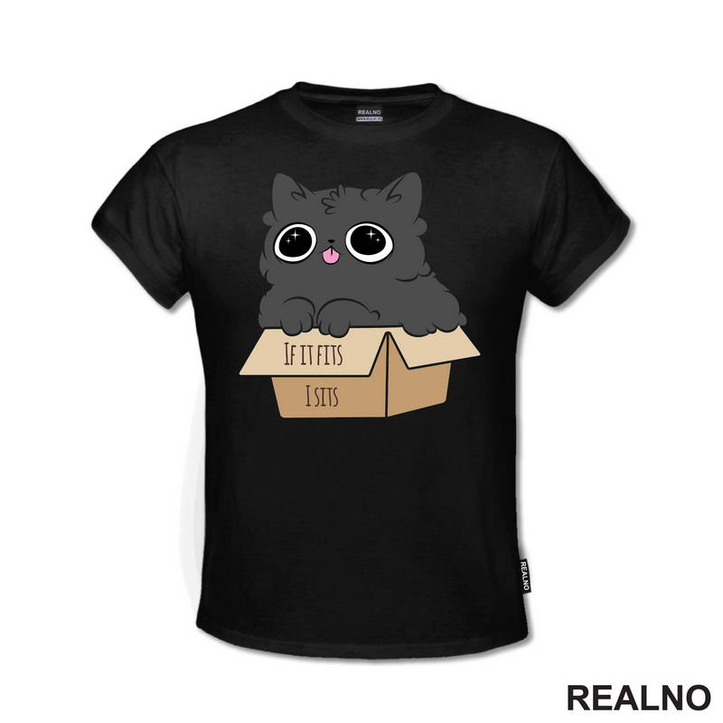 If It Fits I Stis - Kutija I Mačka - Cats - Majica
