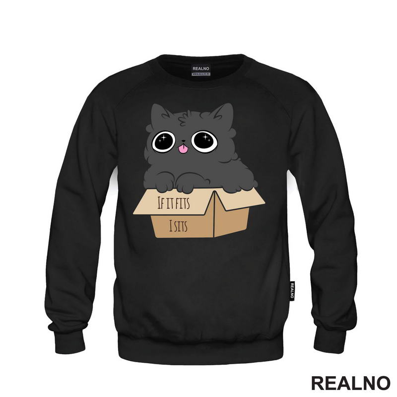 If It Fits I Stis - Kutija I Mačka - Cats - Majica