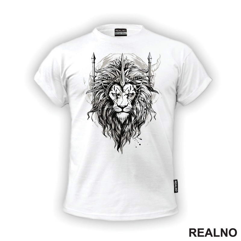 Sivi Lav - Linije - Lion - Životinje - Majica