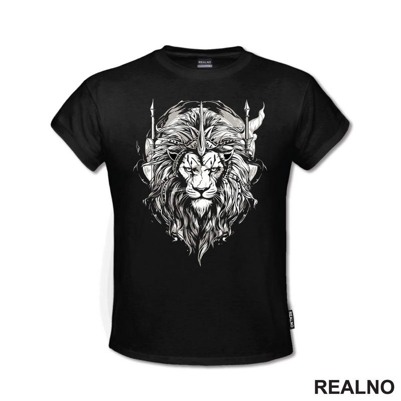 Sivi Lav - Linije - Lion - Životinje - Majica