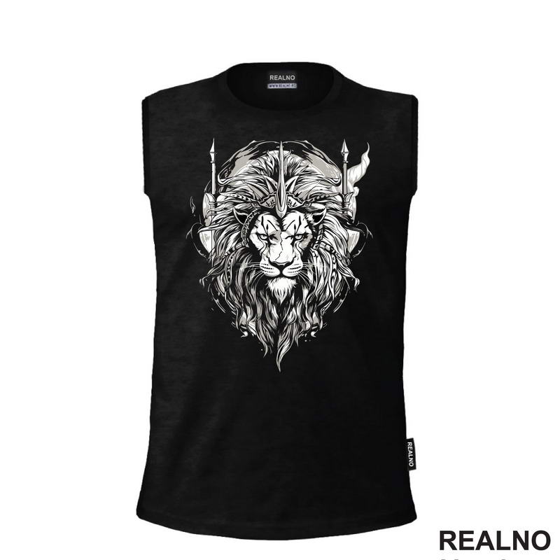 Sivi Lav - Linije - Lion - Životinje - Majica