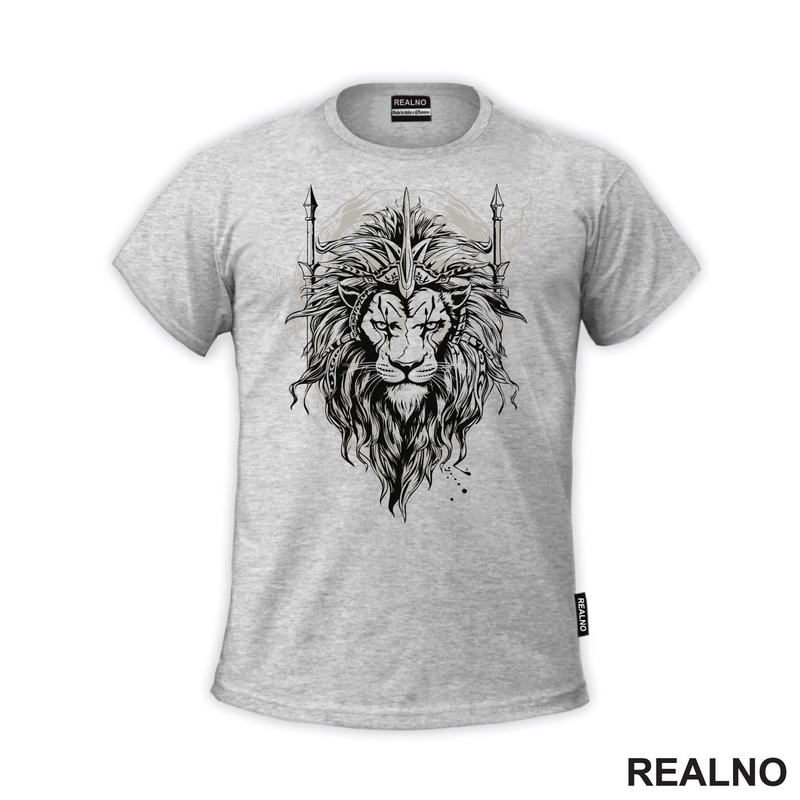 Sivi Lav - Linije - Lion - Životinje - Majica