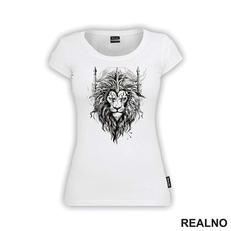 Sivi Lav - Linije - Lion - Životinje - Majica