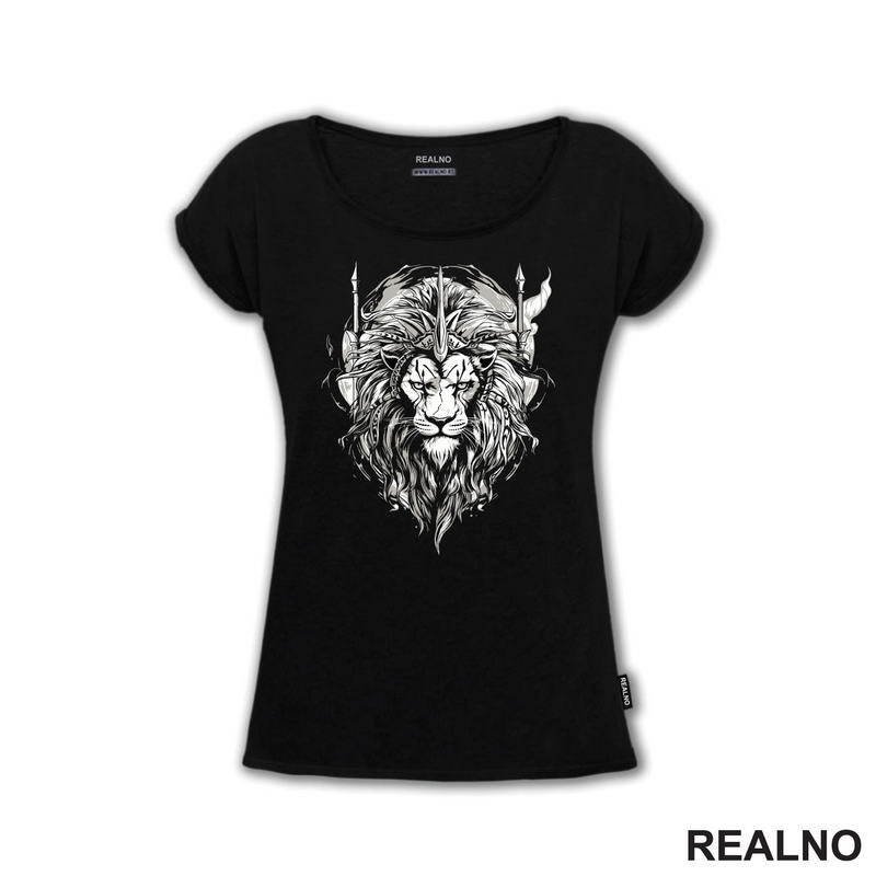 Sivi Lav - Linije - Lion - Životinje - Majica