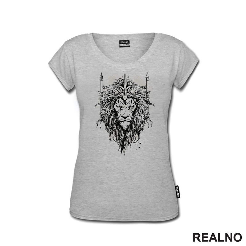 Sivi Lav - Linije - Lion - Životinje - Majica