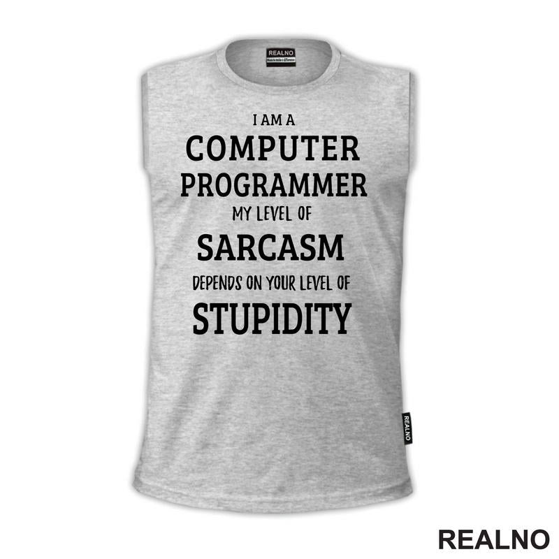 Level Of Sarcasm - Programmer - Geek - Majica