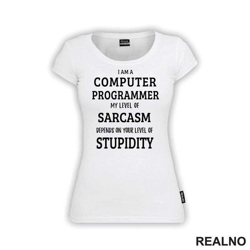 Level Of Sarcasm - Programmer - Geek - Majica
