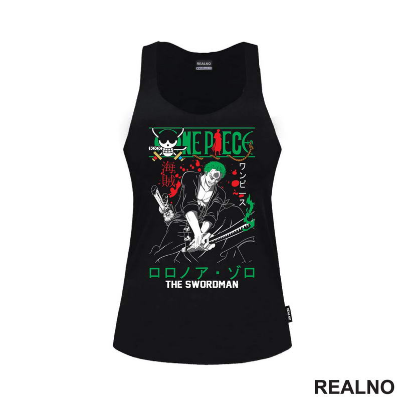 Zoro Swordsman - Blood Splatter - One Piece - Majica
