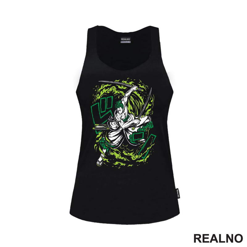 Green Fire - Zoro - One Piece - Majica