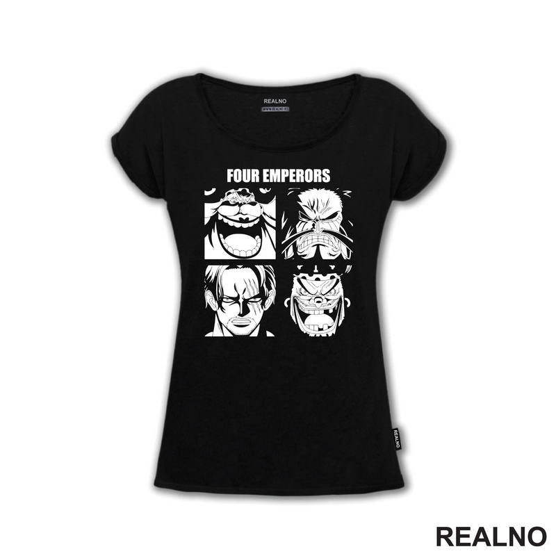 Four Emperors - White Outlines - One Piece - Majica