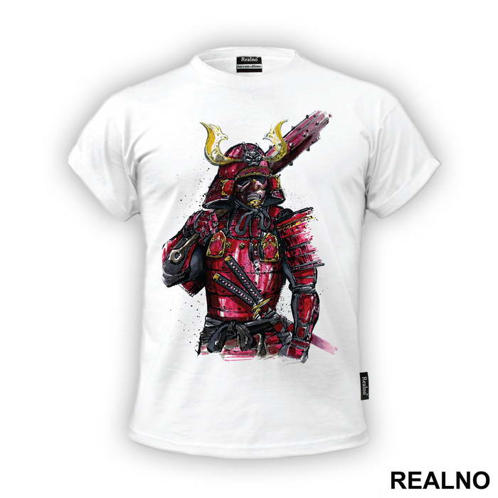 Holding A Mace Over His Shoulder - Samurai