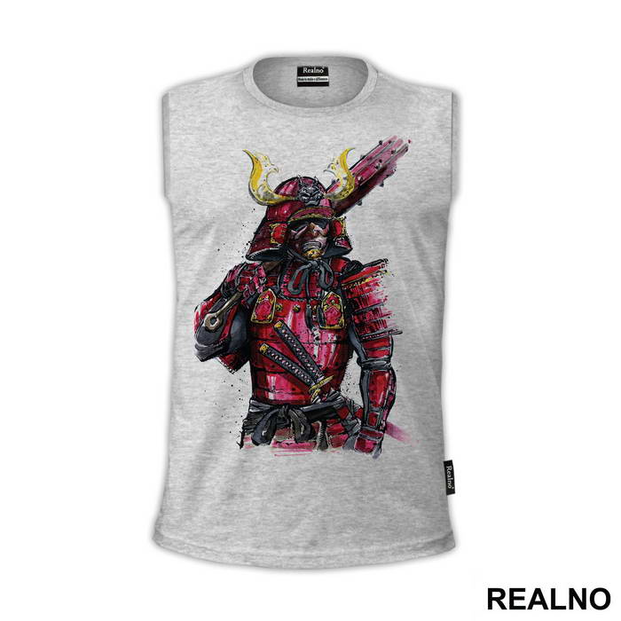 Holding A Mace Over His Shoulder - Samurai