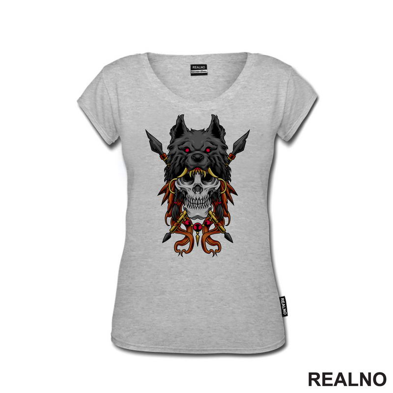 Vuk I Lobanja - Wolf - Životinje - Majica