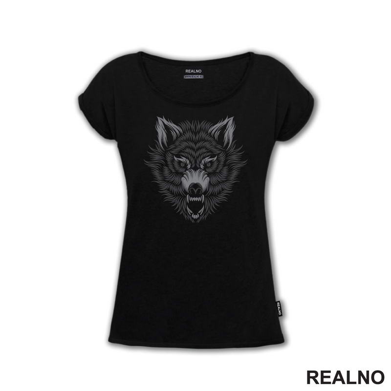 Tamni Opasni Vuk - Wolf - Životinje - Majica