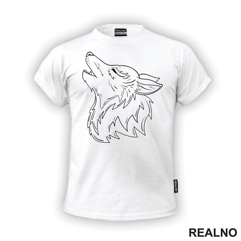 Obris Glave Vuka - Wolf - Životinje - Majica