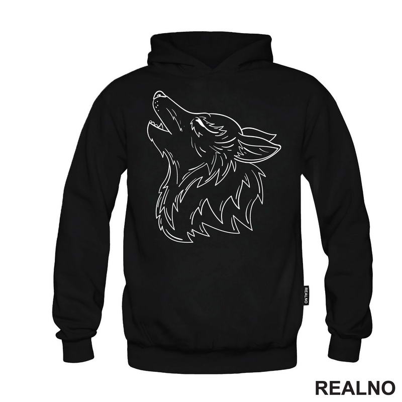 Obris Glave Vuka - Wolf - Životinje - Majica