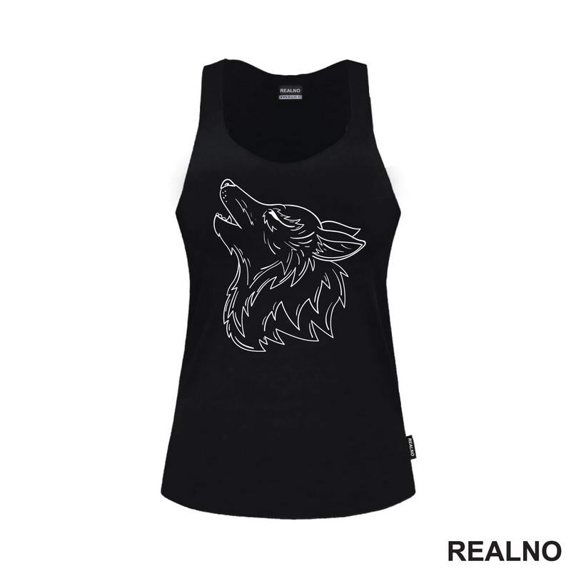 Obris Glave Vuka - Wolf - Životinje - Majica
