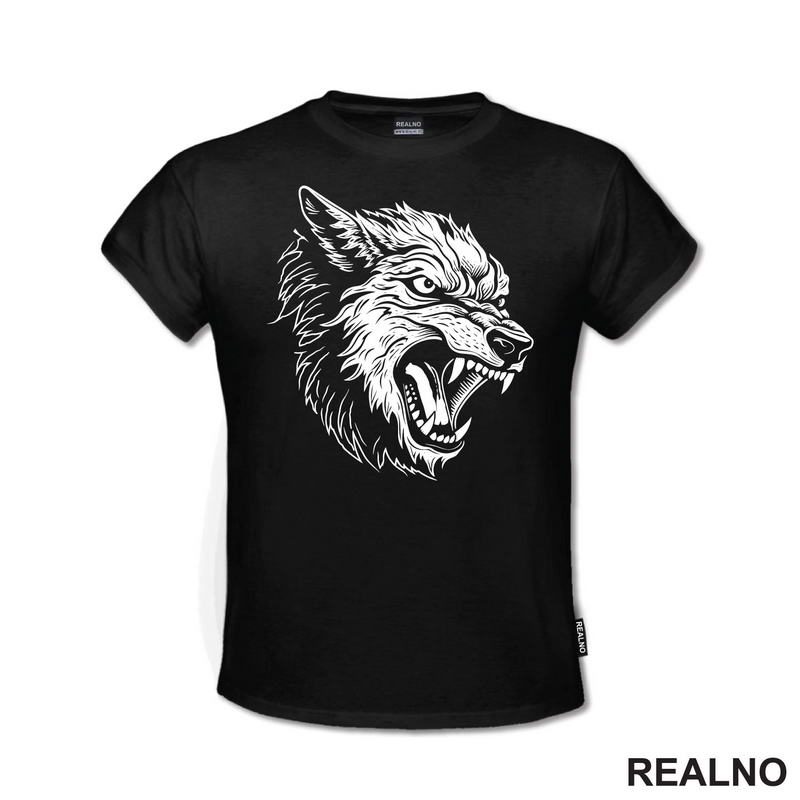 Linije Vuka Koji Zavija - Wolf - Životinje - Majica