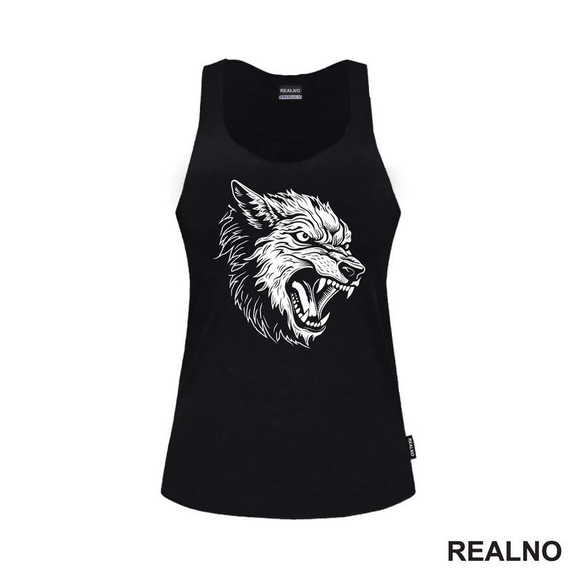 Linije Vuka Koji Zavija - Wolf - Životinje - Majica