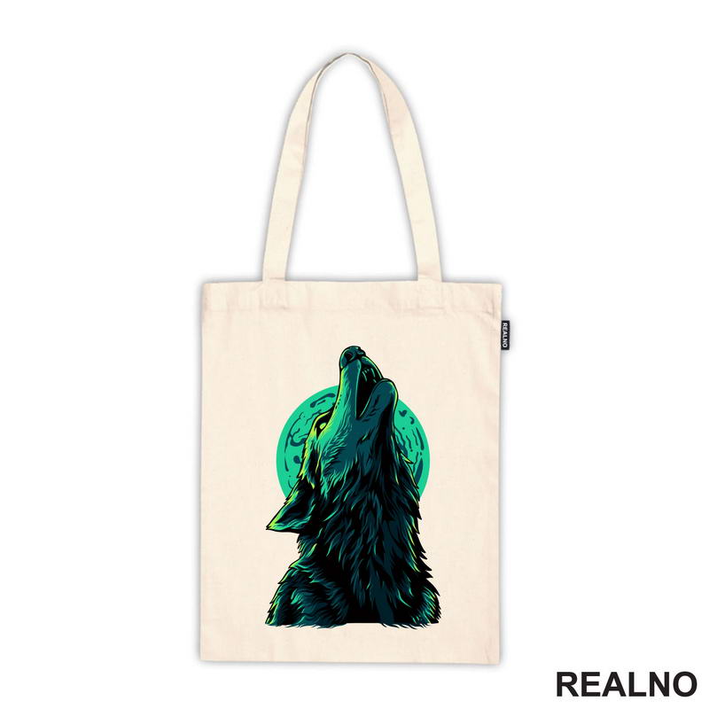 Zeleni Mesec I Vuk Koji Zavija - Wolf - Životinje - Majica