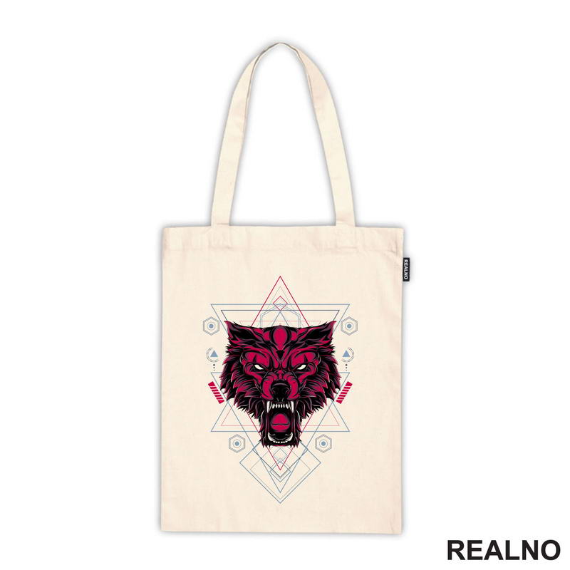 Crveni Vuk Sa Linijama - Wolf - Životinje - Majica