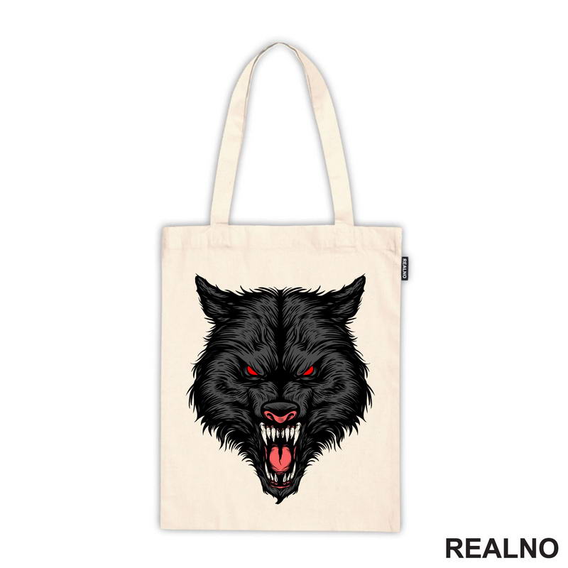 Besan Vuk Sa Crvenim Očima - Wolf - Životinje - Majica